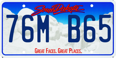 SD license plate 76MB65