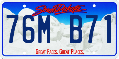 SD license plate 76MB71