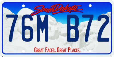 SD license plate 76MB72