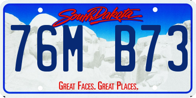 SD license plate 76MB73