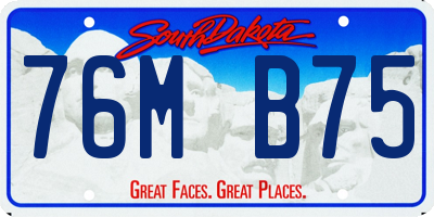 SD license plate 76MB75