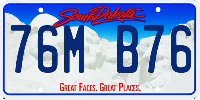SD license plate 76MB76