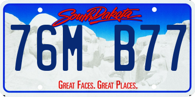 SD license plate 76MB77