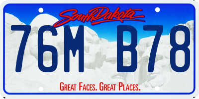 SD license plate 76MB78
