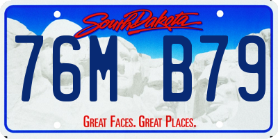 SD license plate 76MB79