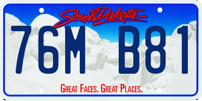 SD license plate 76MB81