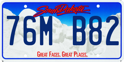 SD license plate 76MB82