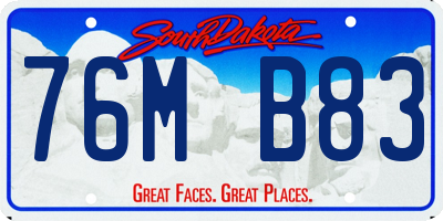SD license plate 76MB83