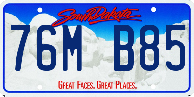SD license plate 76MB85
