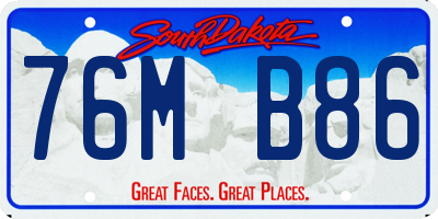 SD license plate 76MB86