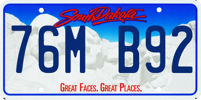 SD license plate 76MB92
