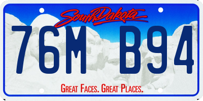 SD license plate 76MB94