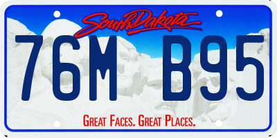 SD license plate 76MB95