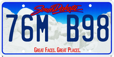 SD license plate 76MB98