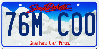 SD license plate 76MC00