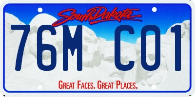 SD license plate 76MC01