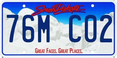SD license plate 76MC02