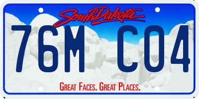 SD license plate 76MC04