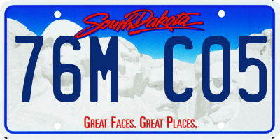 SD license plate 76MC05