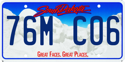 SD license plate 76MC06