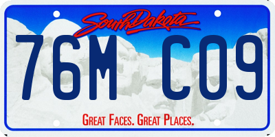 SD license plate 76MC09