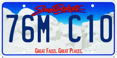 SD license plate 76MC10