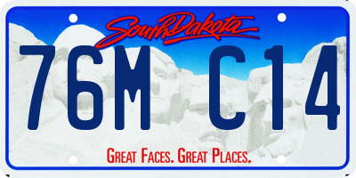 SD license plate 76MC14