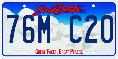 SD license plate 76MC20