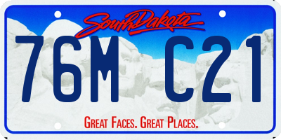 SD license plate 76MC21
