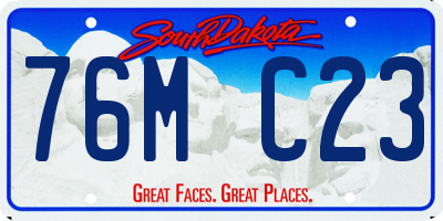 SD license plate 76MC23