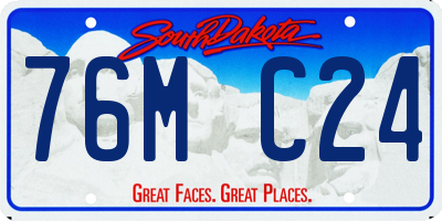 SD license plate 76MC24