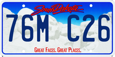 SD license plate 76MC26