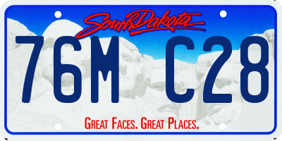 SD license plate 76MC28