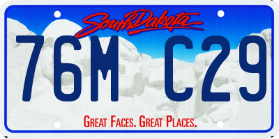 SD license plate 76MC29