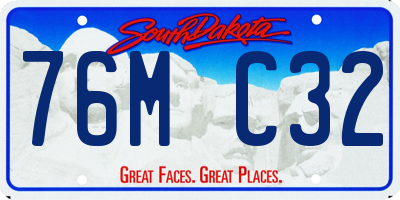 SD license plate 76MC32