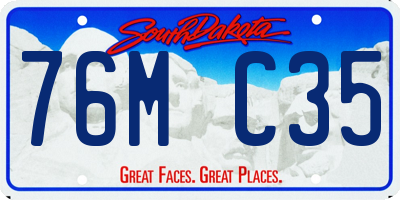SD license plate 76MC35