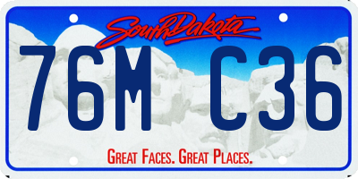 SD license plate 76MC36