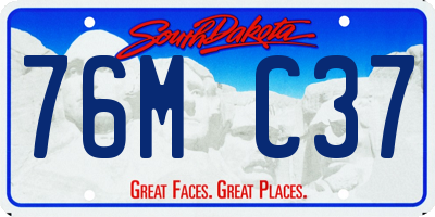 SD license plate 76MC37
