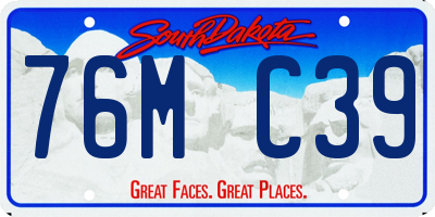 SD license plate 76MC39