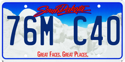 SD license plate 76MC40