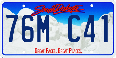 SD license plate 76MC41