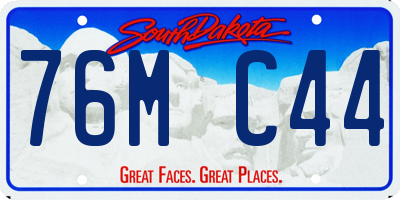 SD license plate 76MC44