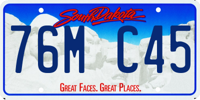 SD license plate 76MC45