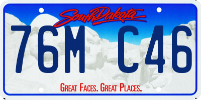 SD license plate 76MC46