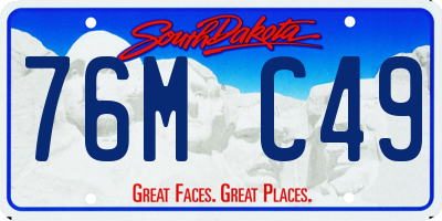SD license plate 76MC49
