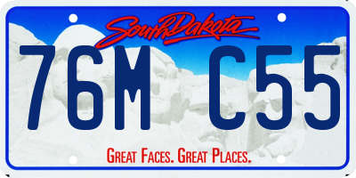 SD license plate 76MC55