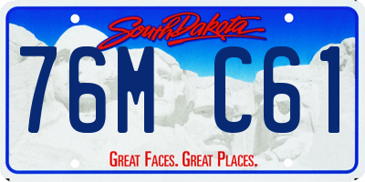 SD license plate 76MC61