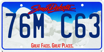 SD license plate 76MC63