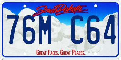 SD license plate 76MC64