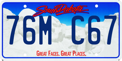 SD license plate 76MC67